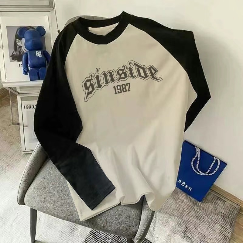 Printed Sweatshirt Long Sleeve T-Shirt Spring Autumn
