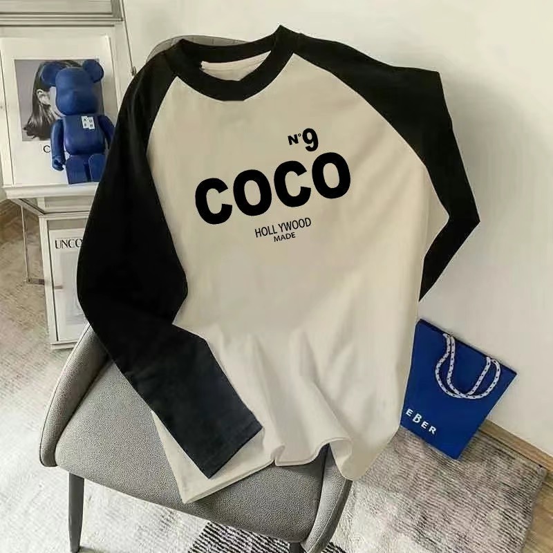 Printed Sweatshirt Long Sleeve T-Shirt Spring Autumn