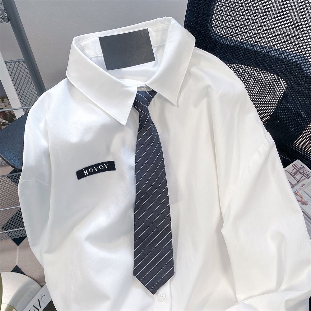 Women White Shirt Autumn Long Sleeve Jacket Top